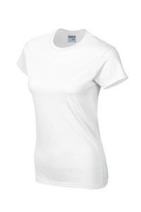 Gildan 白色 030 短袖女圓領T恤 76000L 女裝T恤速印  透氣T恤 T恤供應商 T恤價格  t-shirt01